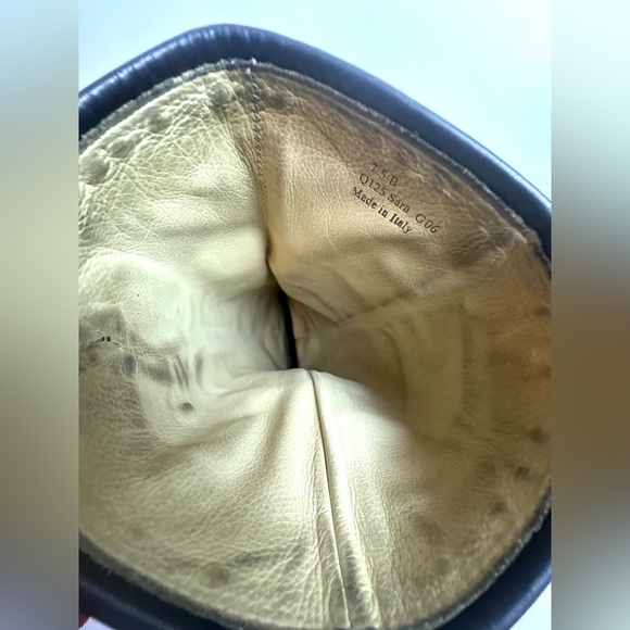 ♦️COACH Black Leather Knee High Boots Sara Boot Made in Italy Size 7.5B - Picture 9 of 11